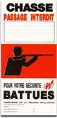 chasse affiche rouge